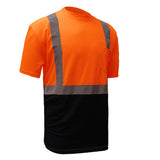 Hi - Vis Safety T-Shirt, Short Sleeve and Black Bottom, Standard Class 2 - Gorvex.com