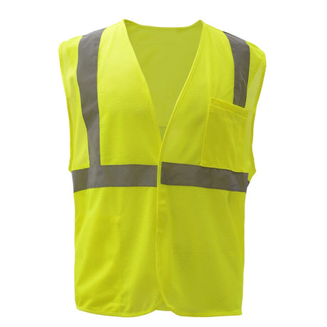 Hi - Vis Safety Vest, Mesh with Hook & Loop Closure, Standard Class 2 - Gorvex.com