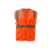 Hi - Vis Safety Vest, Mesh with Zipper Closure, Standard Class 2 - Gorvex.com