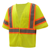 Hi - Vis Safety Vest, Two Tone Mesh Hook & Loop Closure, Standard Class 3 - Gorvex.com