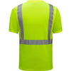 Hi Vis Short Sleeve Safety T-Shirt with Cadmium Green Bottom - Gorvex.com