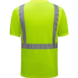 Hi Vis Short Sleeve Safety T-Shirt with Cadmium Green Bottom - Gorvex.com