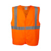 Hi Vis Solid Vest With 2" Reflective Tape/Hook & Loop Closure - Gorvex.com