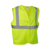 Hi Vis Solid Vest With 2" Reflective Tape/Hook & Loop Closure - Gorvex.com