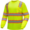 Hi Vis Two - Tone Long Sleeve Safety Shirt, Class 3 - Gorvex.com