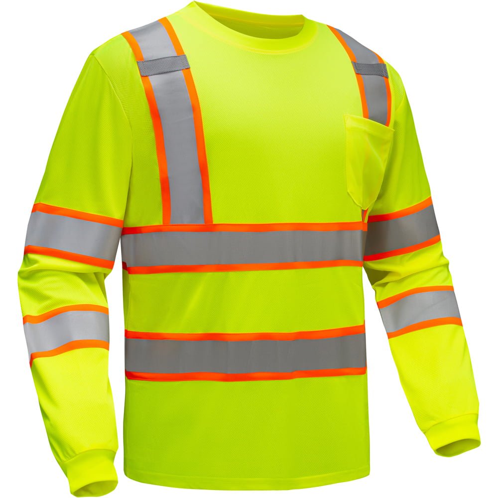 Hi Vis Two - Tone Long Sleeve Safety Shirt, Class 3 - Gorvex.com