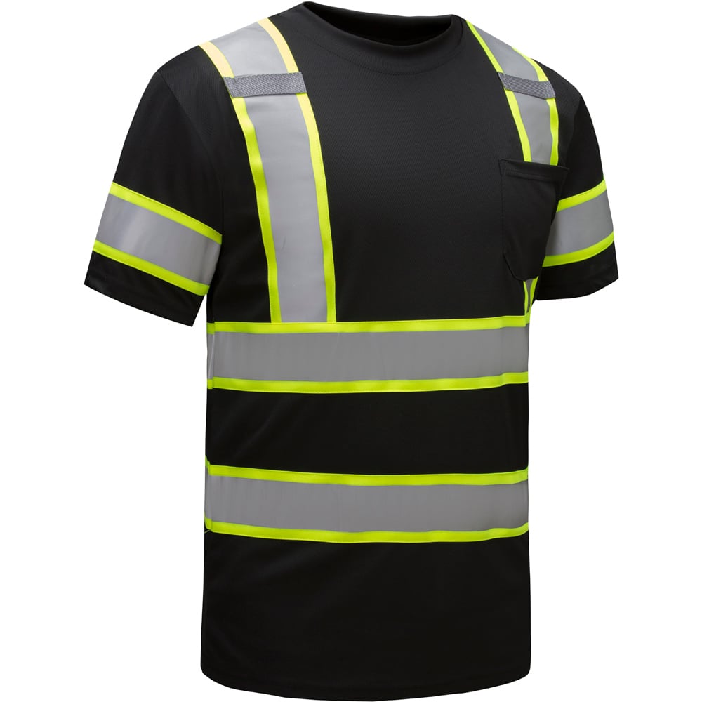 Hi - Vis Two - Tone Safety T-Shirt with Chest Pocket, Class 3 - Gorvex.com