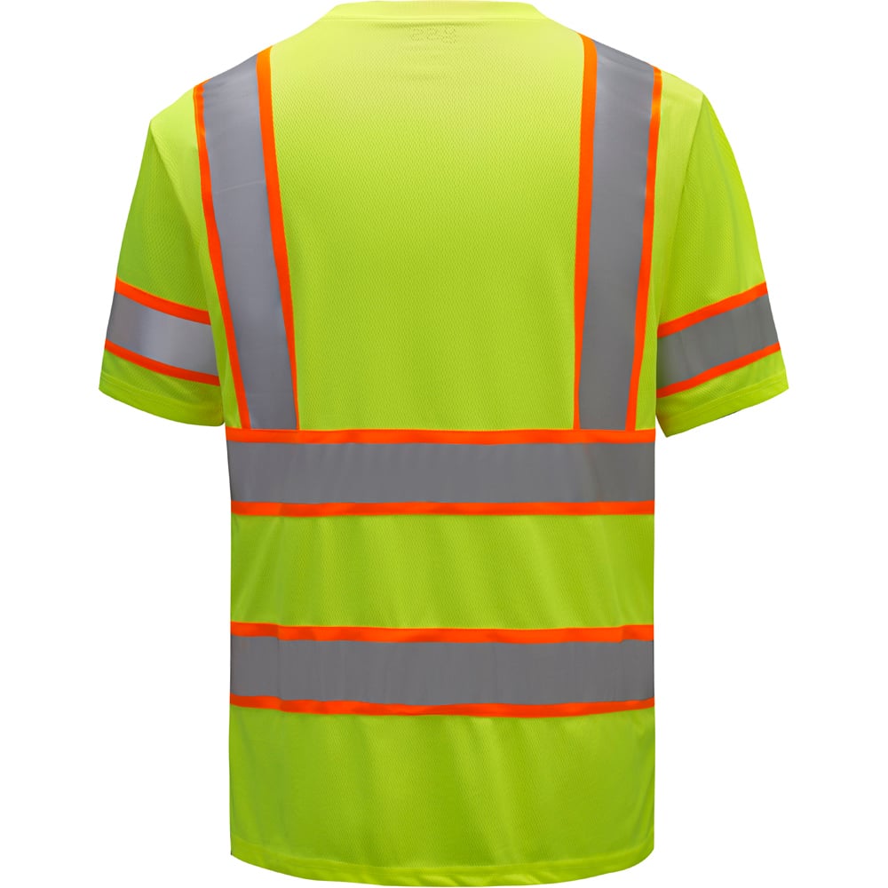 Hi - Vis Two - Tone Safety T-Shirt with Chest Pocket, Class 3 - Gorvex.com