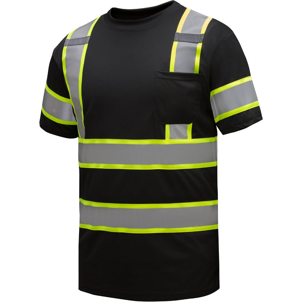 Hi - Vis Two - Tone Safety T-Shirt with Chest Pocket, Class 3 - Gorvex.com