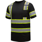 Hi - Vis Two - Tone Safety T-Shirt with Chest Pocket, Class 3 - Gorvex.com