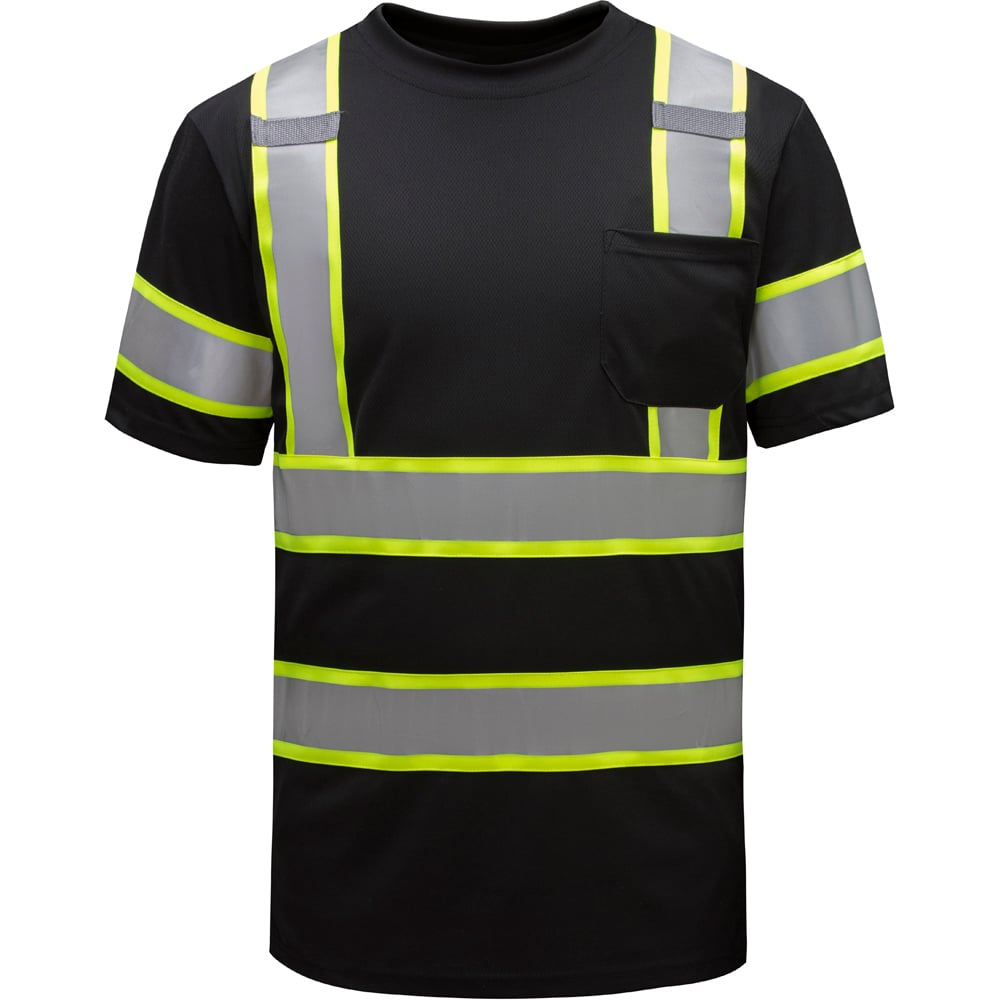 Hi - Vis Two - Tone Safety T-Shirt with Chest Pocket, Class 3 - Gorvex.com