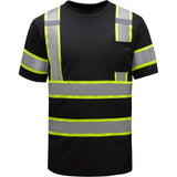 Hi - Vis Two - Tone Safety T-Shirt with Chest Pocket, Class 3 - Gorvex.com