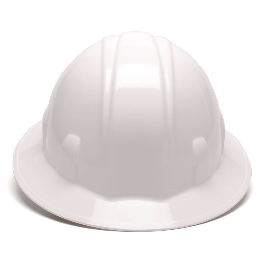 Pyramex SL Series Full Brim Hard Hat, 4 Pt Ratchet Suspension