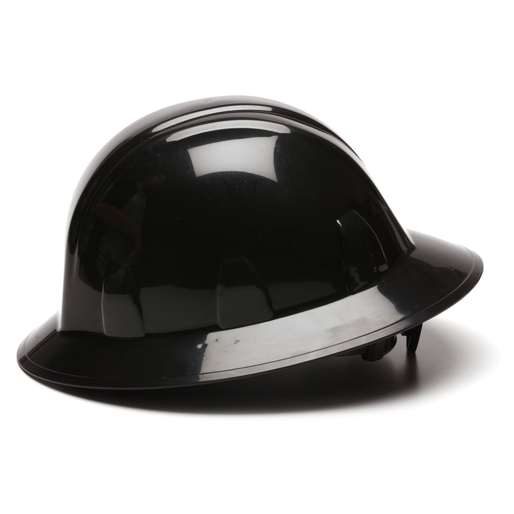 Pyramex SL Series Full Brim Hard Hat, 4 Pt Ratchet Suspension