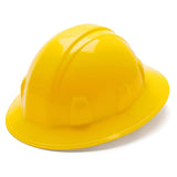 Pyramex SL Series Full Brim Hard Hat, 4 Pt Ratchet Suspension