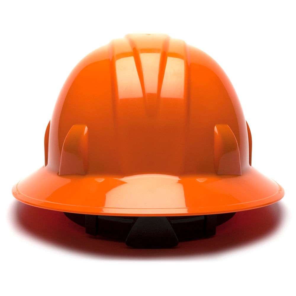 Pyramex SL Series Full Brim Hard Hat, 4 Pt Ratchet Suspension