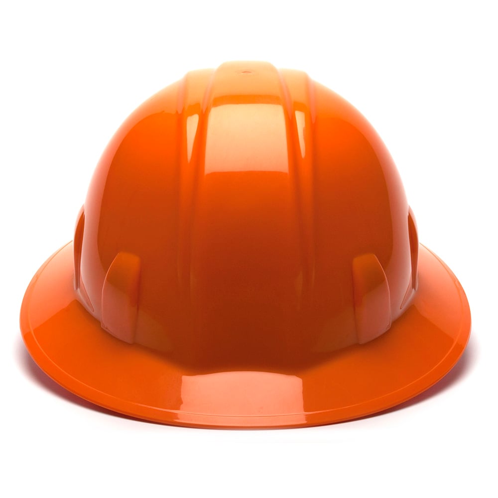 Pyramex SL Series Full Brim Hard Hat, 4 Pt Ratchet Suspension