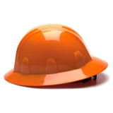 Pyramex SL Series Full Brim Hard Hat, 4 Pt Ratchet Suspension