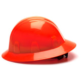 Pyramex SL Series Full Brim Hard Hat, 4 Pt Ratchet Suspension