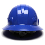 Pyramex SL Series Full Brim Hard Hat, 4 Pt Ratchet Suspension