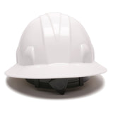 Pyramex Full Brim Hard Hat, 6 Pt Ratchet Suspension