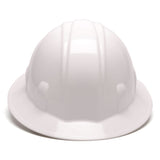 Pyramex Full Brim Hard Hat, 6 Pt Ratchet Suspension