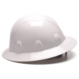 Pyramex Full Brim Hard Hat, 6 Pt Ratchet Suspension