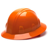 Pyramex Full Brim Hard Hat, 6 Pt Ratchet Suspension