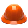 Pyramex Full Brim Hard Hat, 6 Pt Ratchet Suspension