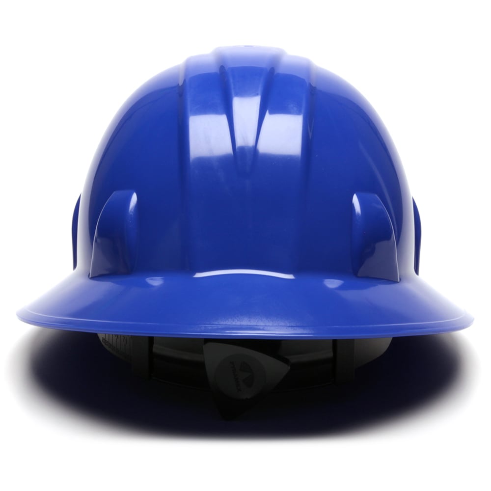 Pyramex Full Brim Hard Hat, 6 Pt Ratchet Suspension