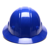 Pyramex Full Brim Hard Hat, 6 Pt Ratchet Suspension