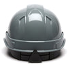 Pyramex Ridgeline Cap Style Hard Hat, 4 Pt Ratchet Suspension