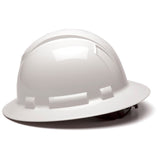 Pyramex Ridgeline Full Brim Hard Hat, 4 Pt Ratchet Suspension