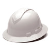 Pyramex Ridgeline Vented Full Brim Hard Hat, 4 Pt Ratchet Suspension