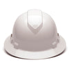 Pyramex Ridgeline Vented Full Brim Hard Hat, 4 Pt Ratchet Suspension