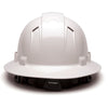 Pyramex Ridgeline Vented Full Brim Hard Hat, 4 Pt Ratchet Suspension