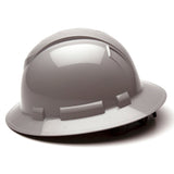 Pyramex Ridgeline Full Brim Hard Hat, 4 Pt Ratchet Suspension