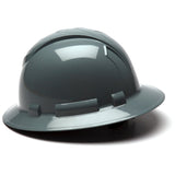 Pyramex Ridgeline Full Brim Hard Hat, 4 Pt Ratchet Suspension