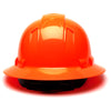 Pyramex Ridgeline Full Brim Hard Hat, 4 Pt Ratchet Suspension