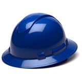 Pyramex Ridgeline Full Brim Hard Hat, 4 Pt Ratchet Suspension