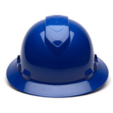 Pyramex Ridgeline Vented Full Brim Hard Hat, 4 Pt Ratchet Suspension