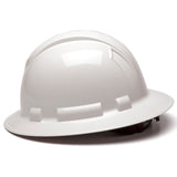 Pyramex Ridgeline Full Brim Hard Hat, 6 Pt Ratchet Suspension