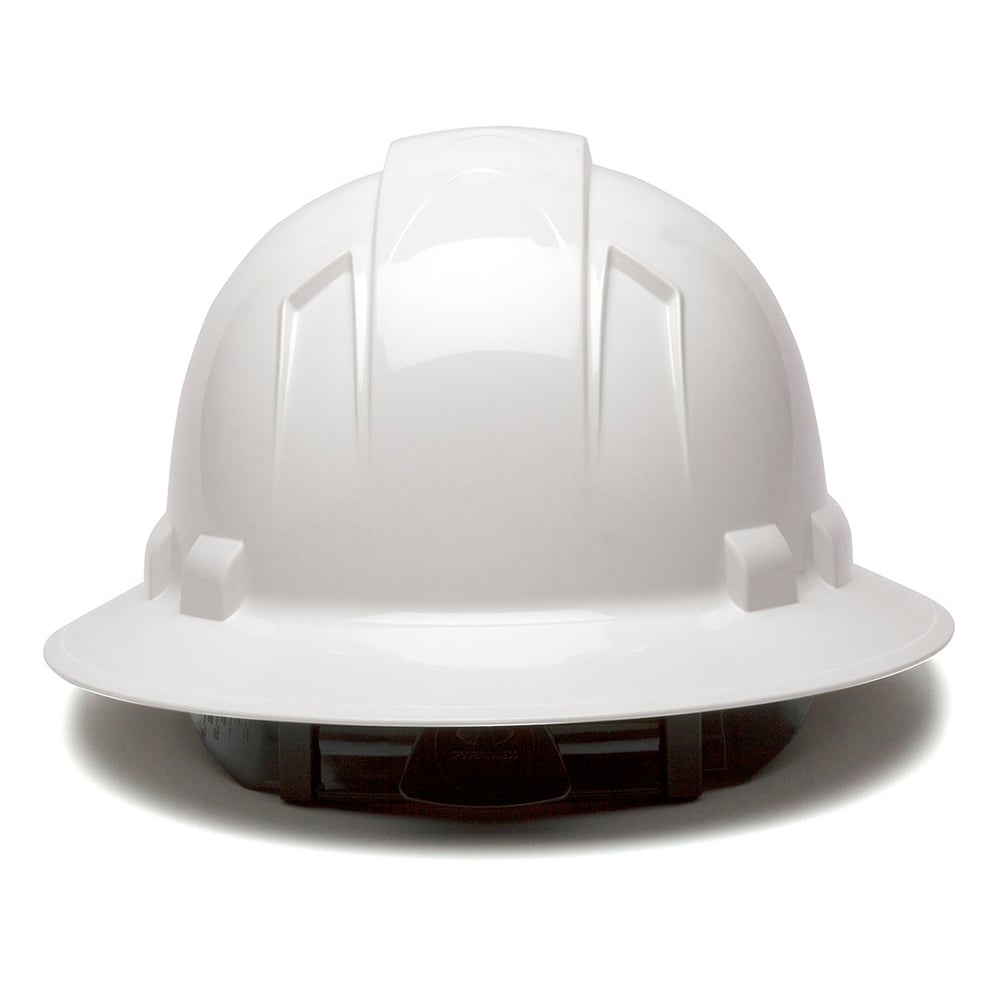 Pyramex Ridgeline Full Brim Hard Hat, 6 Pt Ratchet Suspension