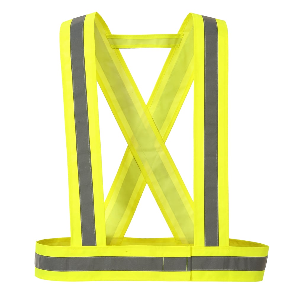 Portwest HV55 Hi Vis Solid Strap with Hook and Loop Closure, Hi Vis Yellow, One Size