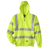 Berne HVF021 Class 3 Hi Vis Hooded Sweatshirt with Poly Mesh Lining