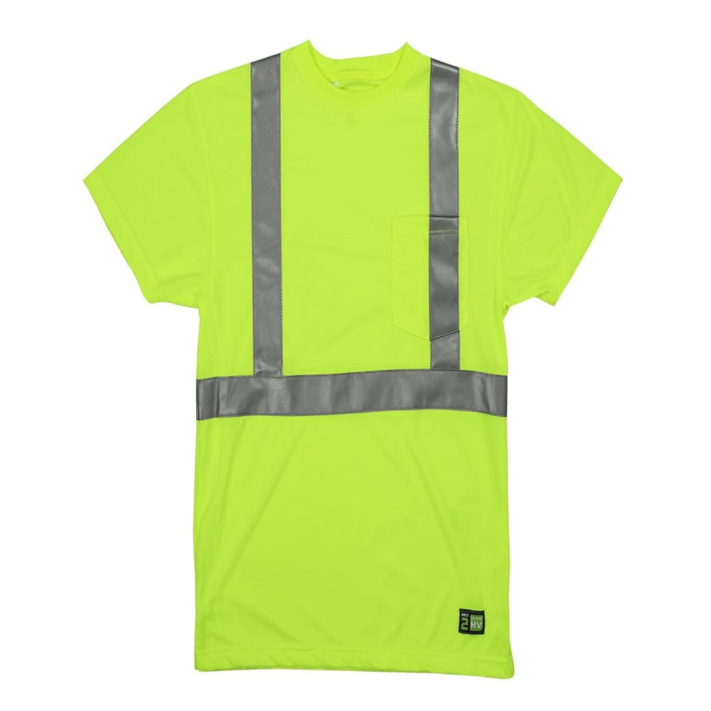 Berne HVK012 Class 2 Hi Vis Short Sleeve T-Shirt with Chest Pocket