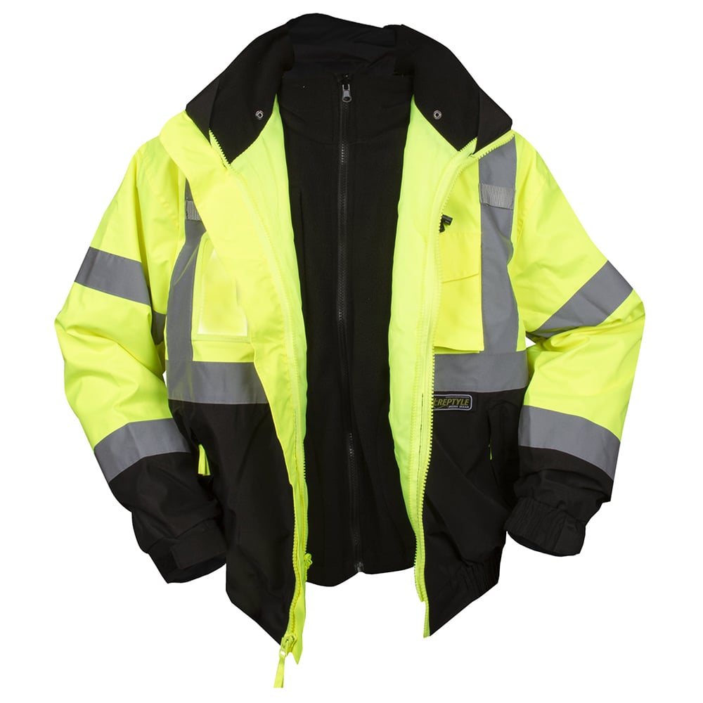 Reptyle™ 3-in-1 Class 3 Bomber Jacket with Zip-Out Fleece Jacket