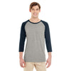 Jerzees 601RR 50/37/13 Triblend Three - Quarter Raglan Baseball T-Shirt - Gorvex.com