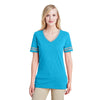 Jerzees 602 WVR Ladies' Triblend Varsity 50/37/13 V - Neck T-Shirt - Gorvex.com