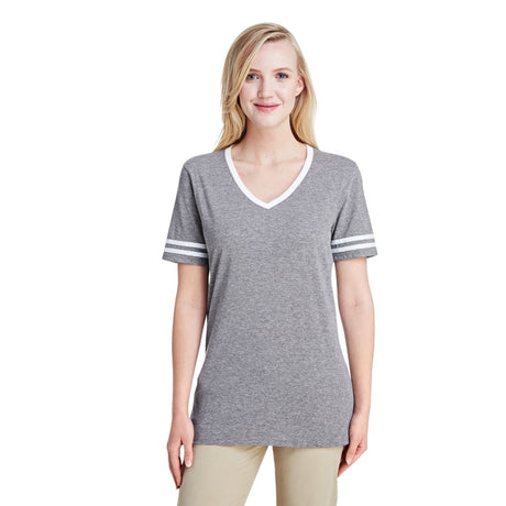 Jerzees 602 WVR Ladies' Triblend Varsity 50/37/13 V - Neck T-Shirt - Gorvex.com